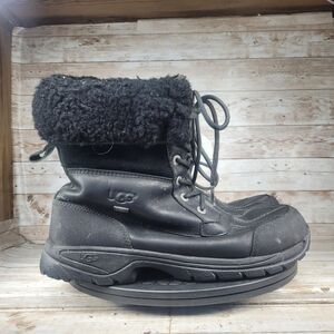 UGG Butte Mono Men's Size 10 Black Waterproof Outdoor Boots -